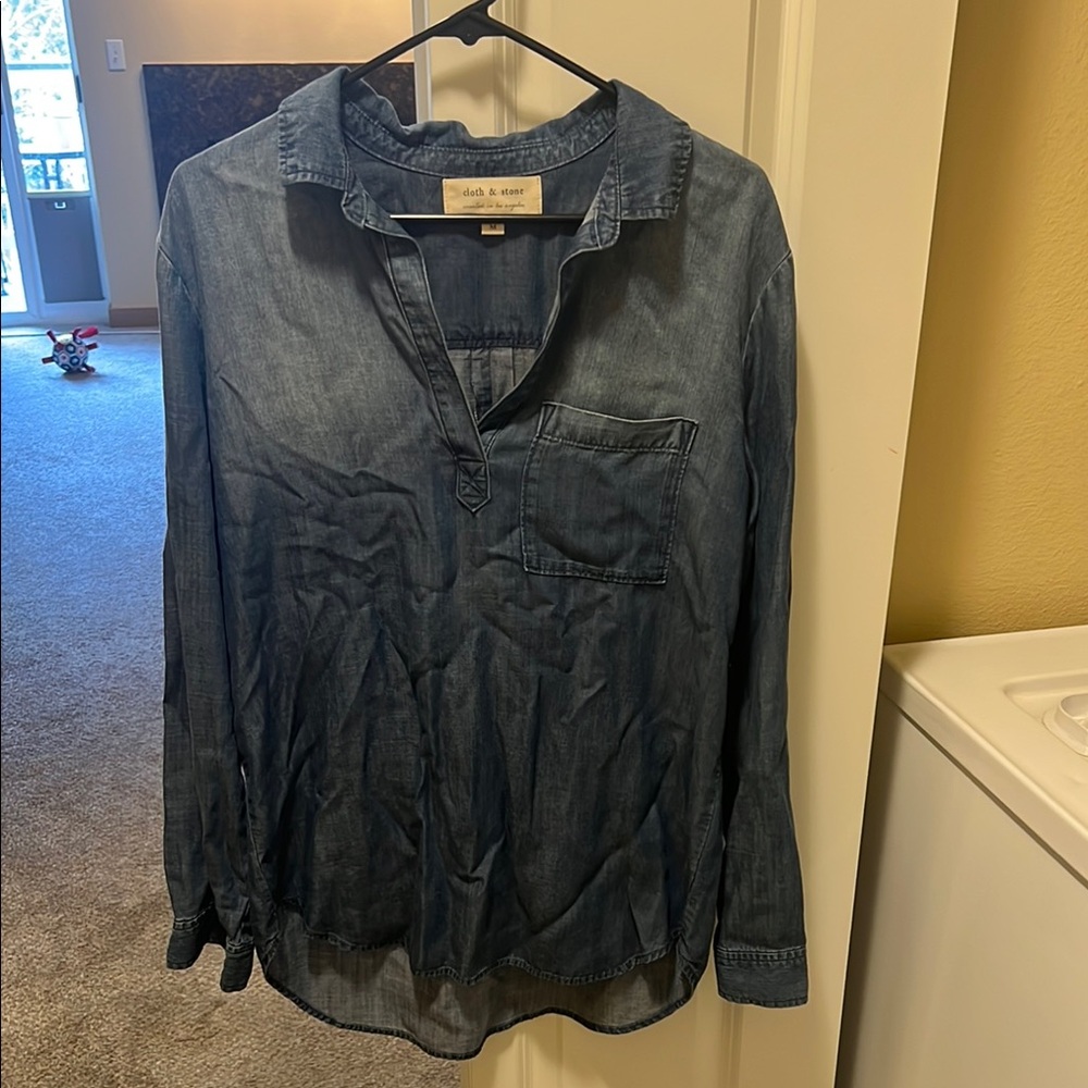 Anthropologie Denim Shirt Dress